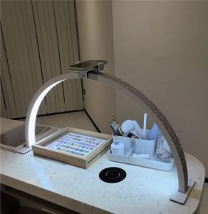 lumière led demi lune à paillettes à poser